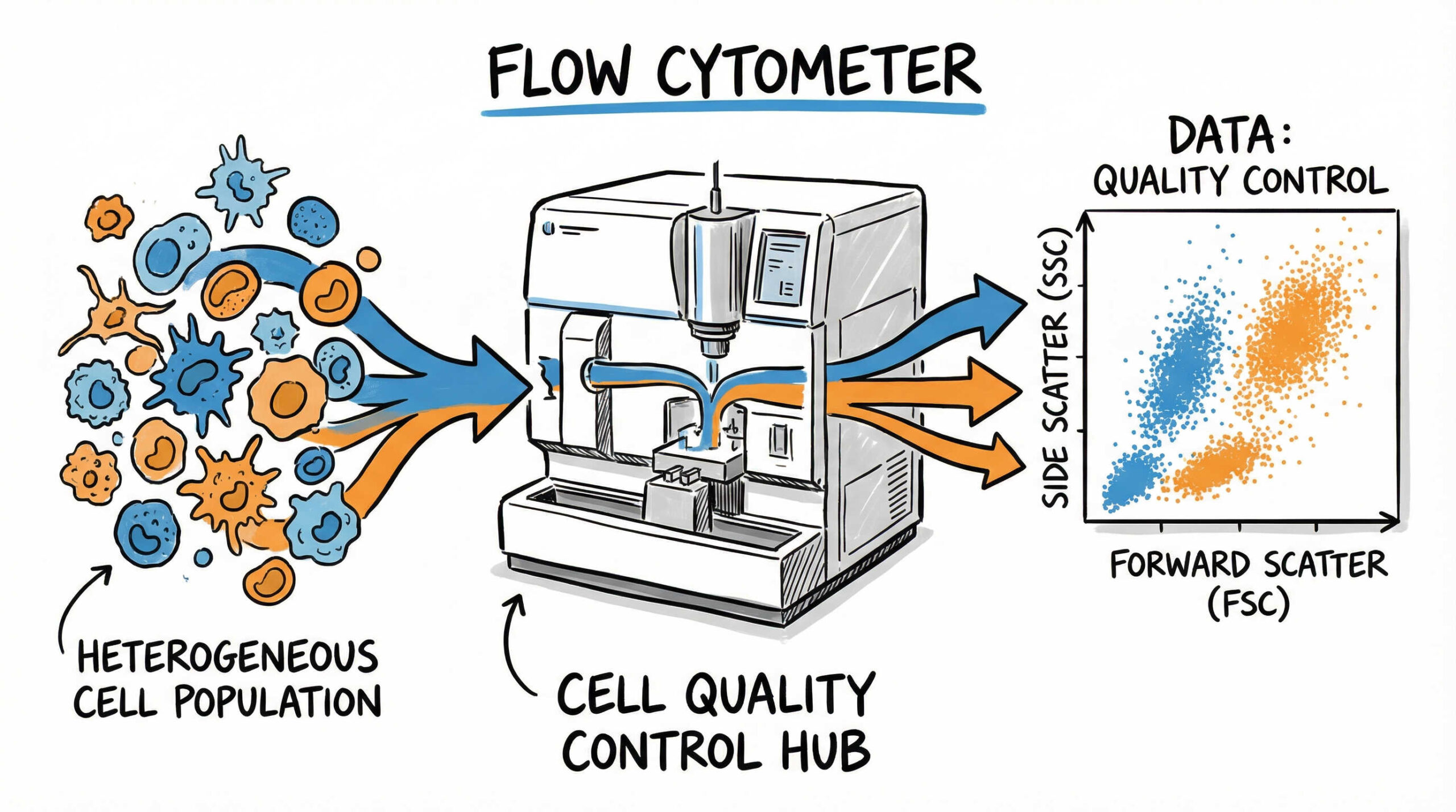フローサイトメトリーは再生医療製品の品質管理における特性解析・純度試験の要
